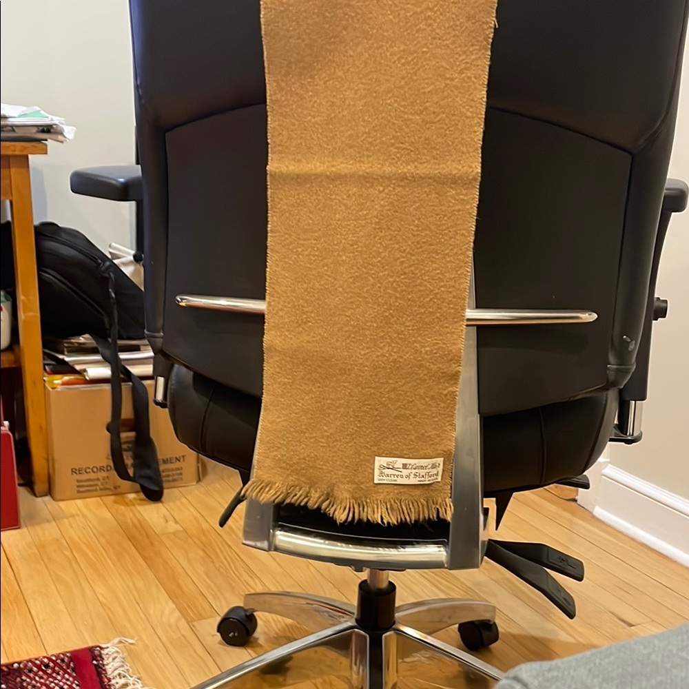 Camel hair scarf newly dry cleaned